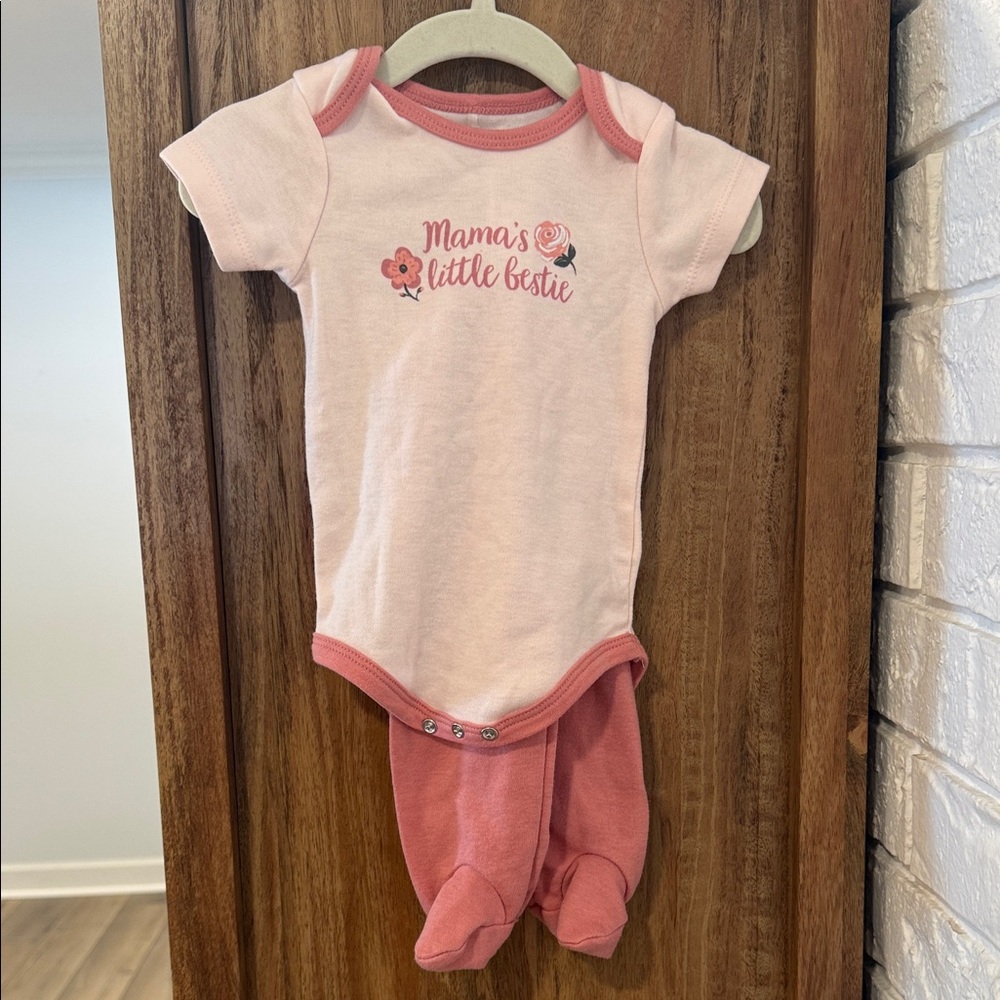 Le Top Pink Floral Baby Outfit